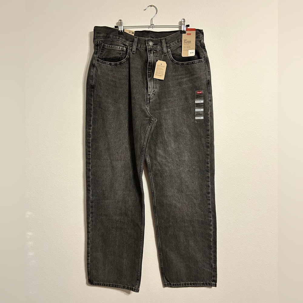 Levi's Black Relaxed Jeans High-Rise Vintage Look